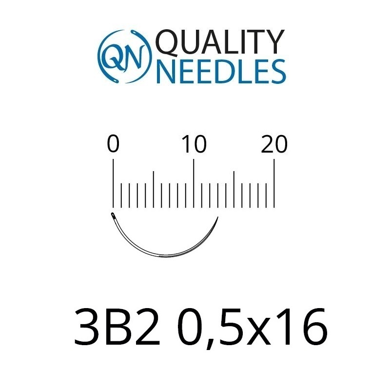 Голки хірургічні ріжучі, 3/8 окружності, звичайне вушко, розмір 0,5х16 мм, 10 шт